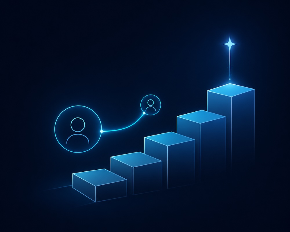 1:1 DevOps & platform engineering mentorship — abstract growth-path illustration